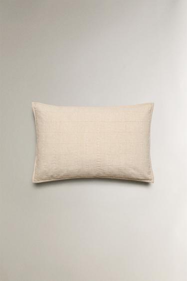 PATCHWORK CUSHION - Light beige by Zara - Image 0