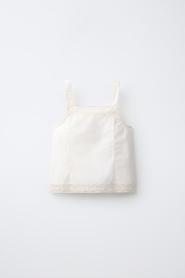 6-14 YEARS/ LACE STRAP PYJAMAS - Ecru by Zara - Image 1