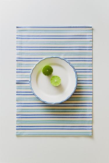 PACK OF STRIPED PLACEMATS (PACK OF 2) - Blue by Zara