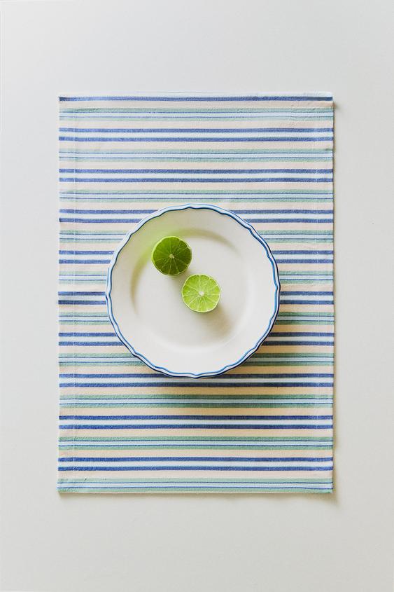 LOT DE 2 SETS DE TABLE À RAYURES - Bleu de Zara - Image 5