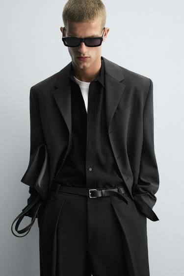 PANTALON À PLIS ET RAYURES TENNIS - Noir de Zara - Image 6