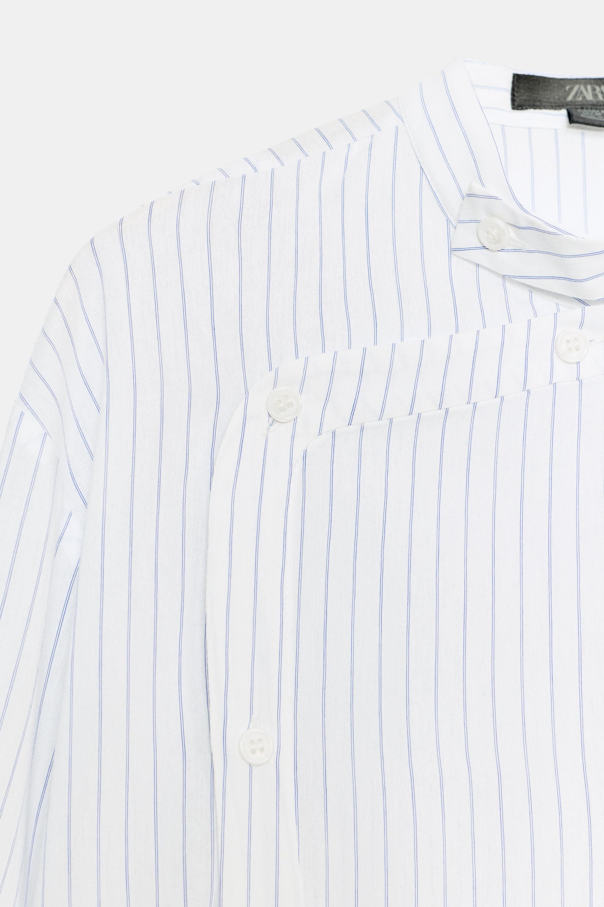 Женские рубашки Zara ZW COLLECTION BIB FRONT SHIRT — фото 5