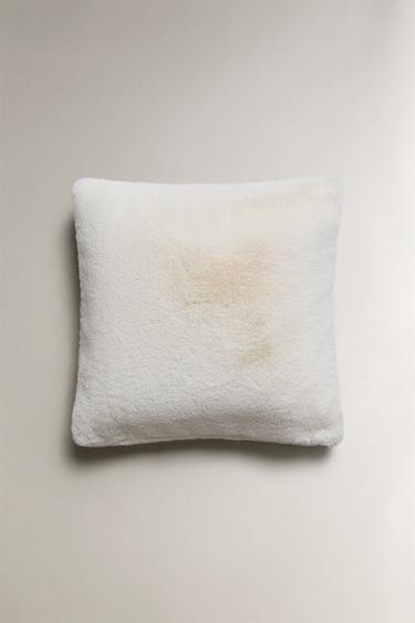 FAUX FUR CUSHION COVER - Oyster-white by Zara - Image 0