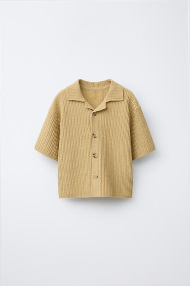 KNIT SHIRT - Ochre by Zara