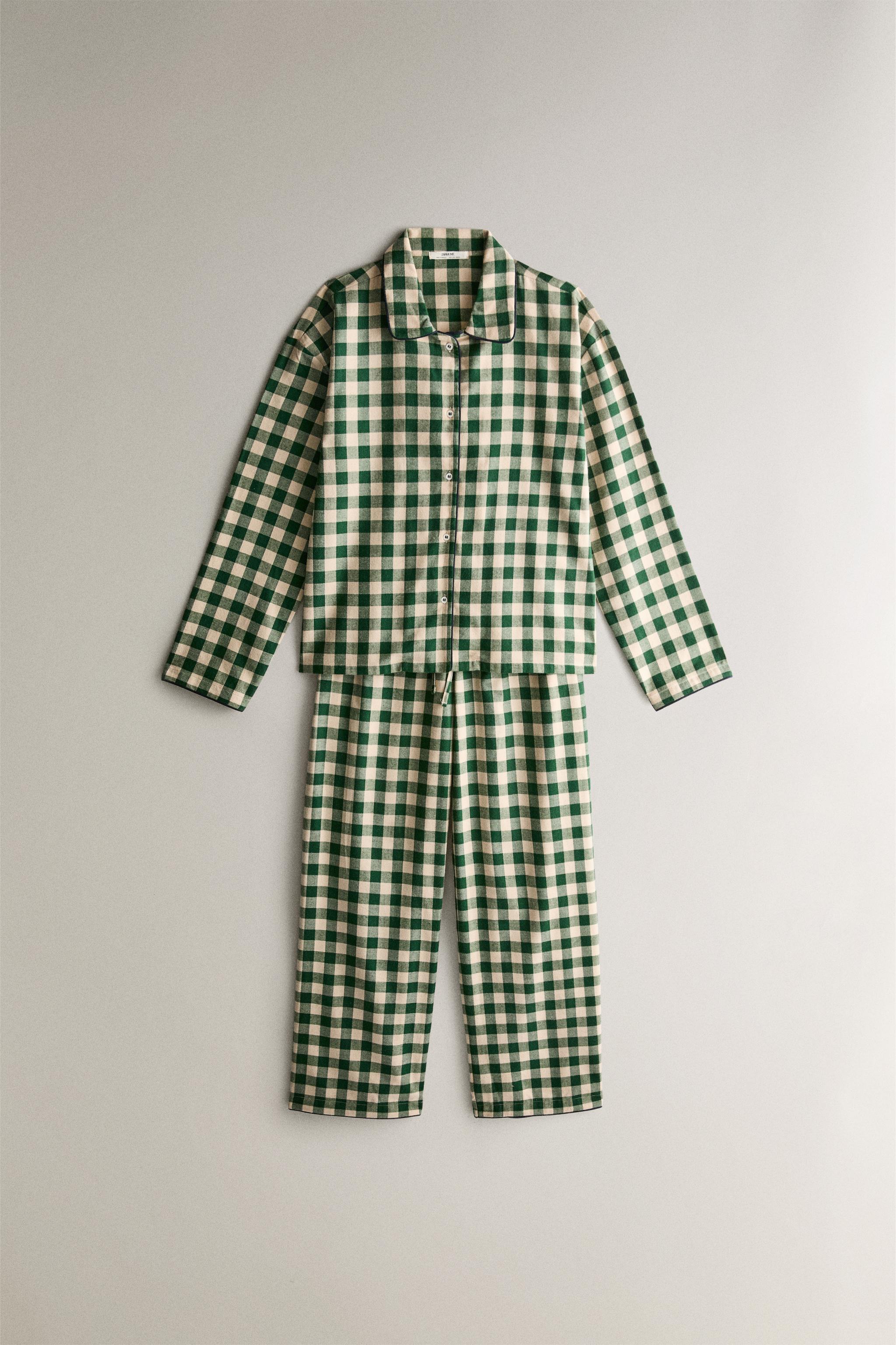 Gingham christmas pajamas sale