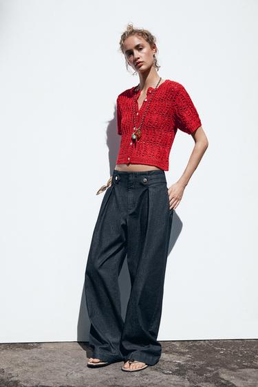 OPEN KNIT CARDIGAN - Red by Zara - Image 3