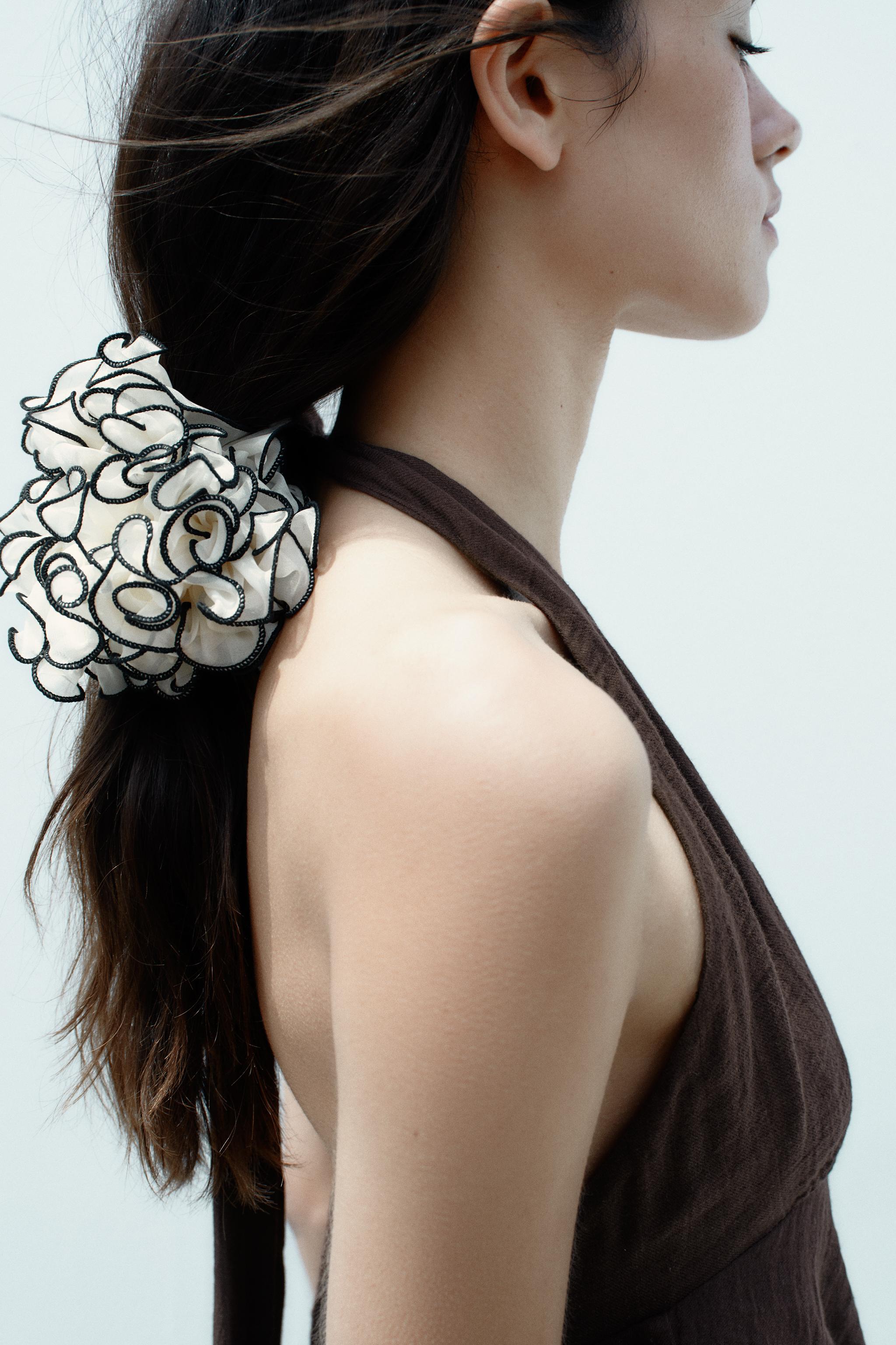 CONTRAST GAUZE MAXI SCRUNCHIE