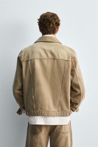 VESTE EN JEAN ÉDITION LIMITÉE - Marron clair de Zara - Image 2