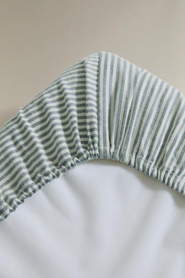 STRIPED BABY CHANGING MAT COVER - Grey by Zara - Image 2