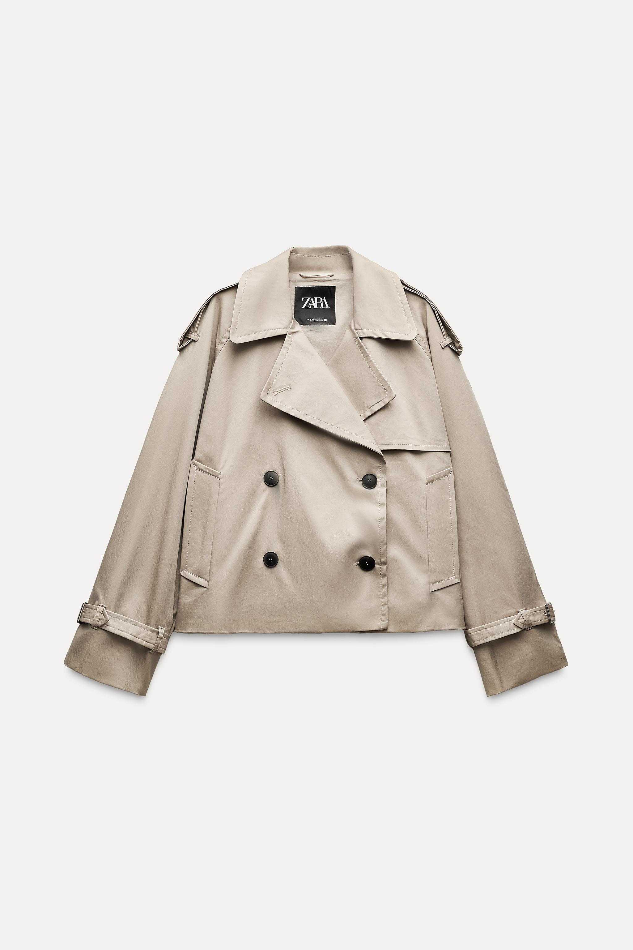 Cropped trench coat zara best sale