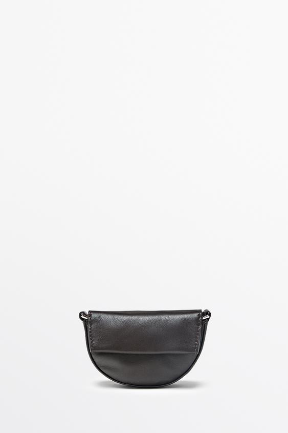 Zara Nappa leather mini crossbody bag - Brown - Image 0