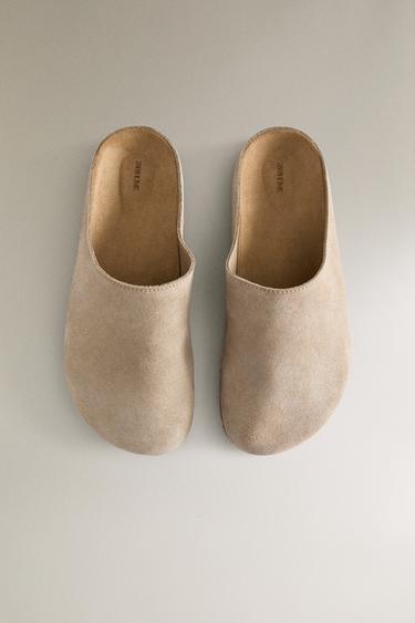 MINIMALIST LEATHER CLOGS - Grey by Zara - Image 2