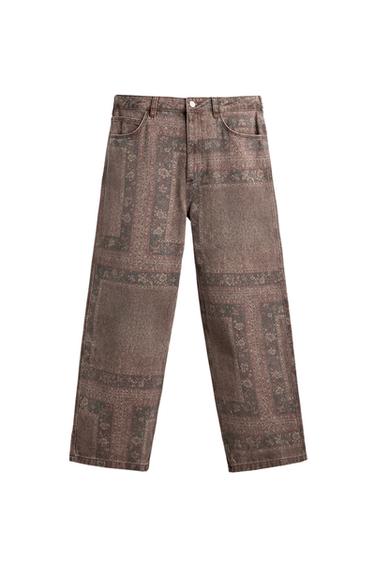 PANTALÓN BAGGY FIT ESTAMPADO BANDANA