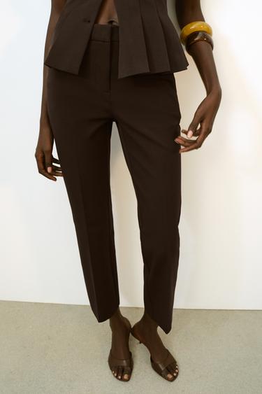 PANTALON MINI FLARE - Marron de Zara - Image 1