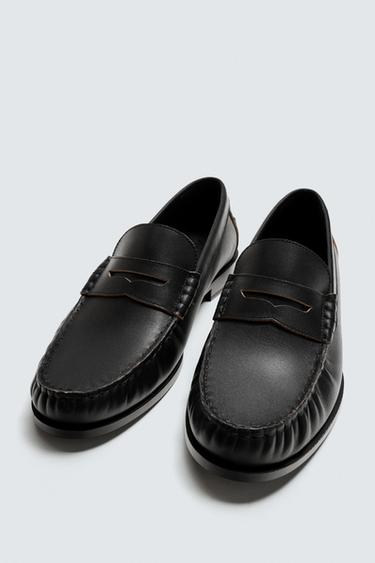 LIMITED EDITION LEATHER LOAFERS - Black by Zara - Image 4