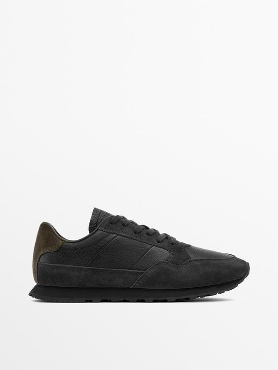 Soft nappa leather trainers
