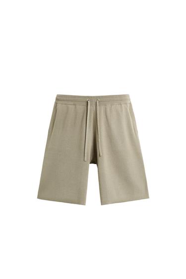 BERMUDA RELAXED FIT PUNTO - Khaki de Zara