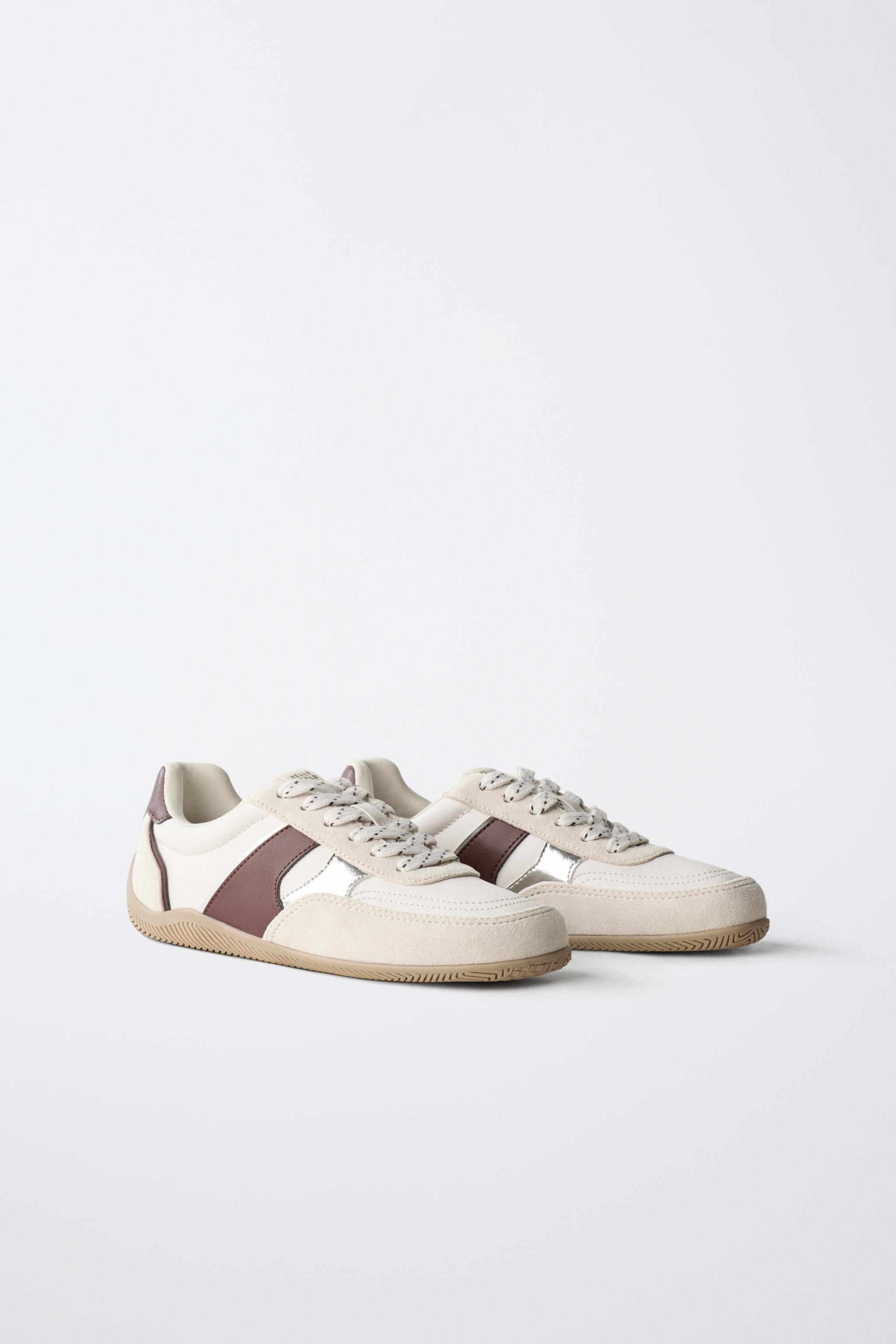 CONTRASTING SNEAKERS — Burgundy Red (alternate view)