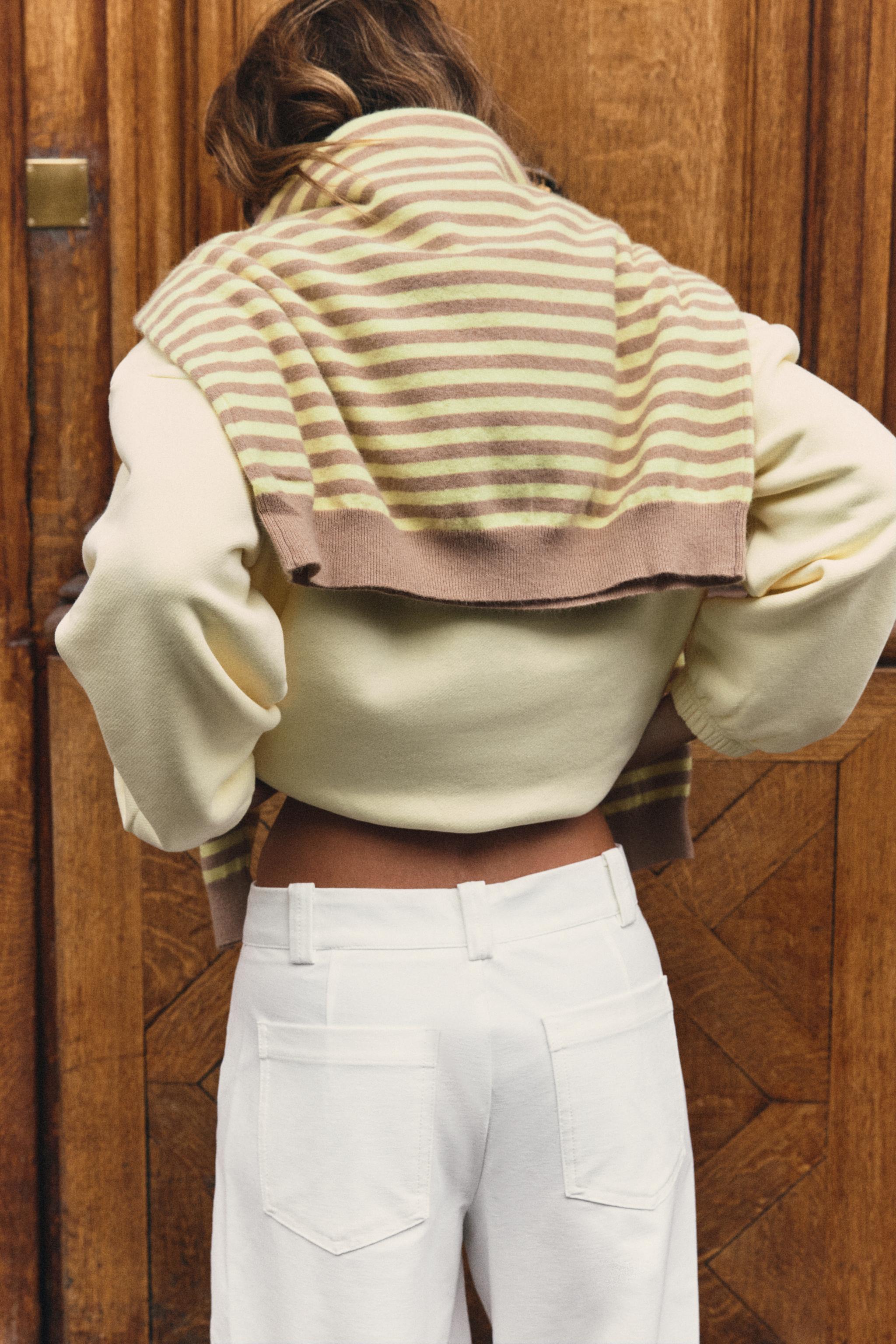 Zara METAL FERMUARLI SWEATSHIRT görsel 4