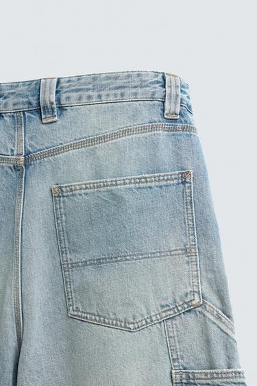 WIDE BAGGY FIT JEANS - Light blue by Zara - Image 9