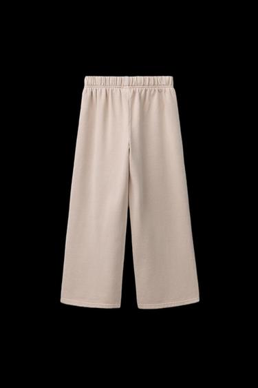 WASHED-EFFECT WIDE-LEG TROUSERS - Dusty pink by Zara