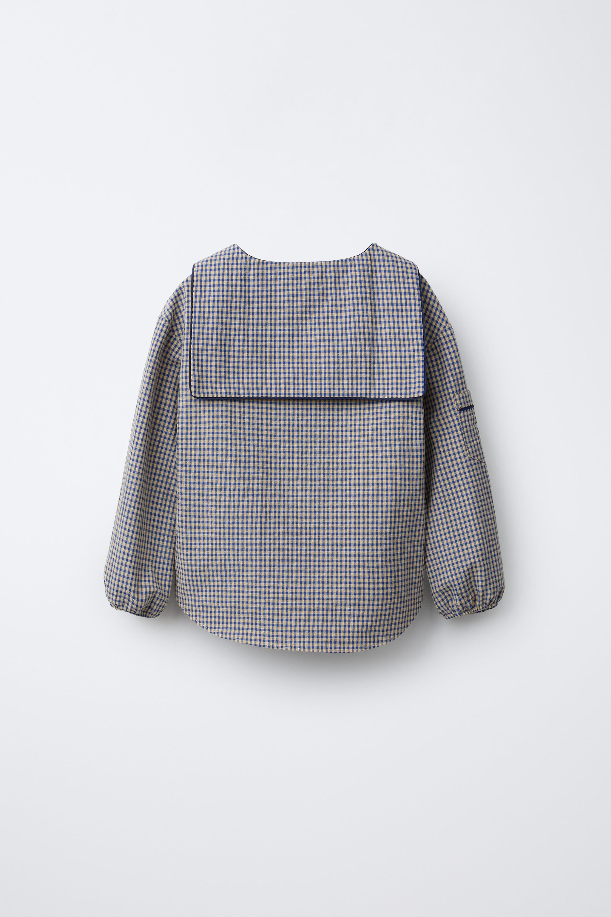 PLAID PETER PAN COLLAR SHIRT