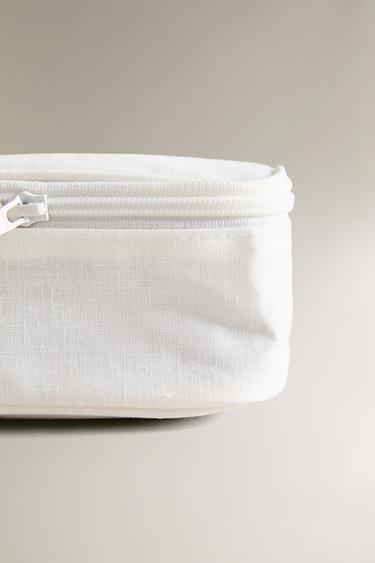 TROUSSE DE TOILETTE LIN UNI PETIT FORMAT - Blanc cassé de Zara - Image 3
