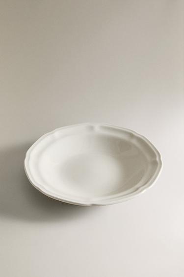 ASSIETTE CREUSE PORCELAINE - Blanc de Zara - Image 1