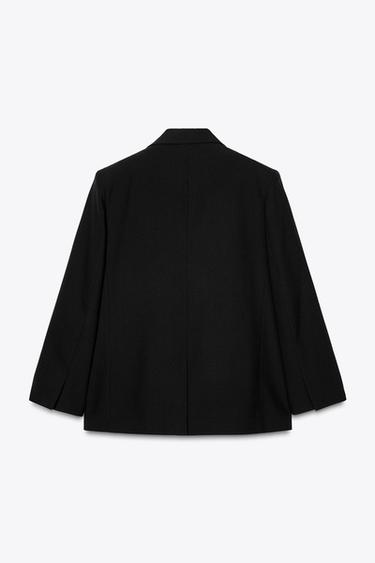 OVERSIZE BLAZER WITH SHOULDER PADS - Black by Zara - Image 5