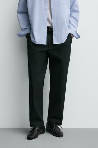 PLEATED TEXTURED TROUSERS - Grey by Zara
