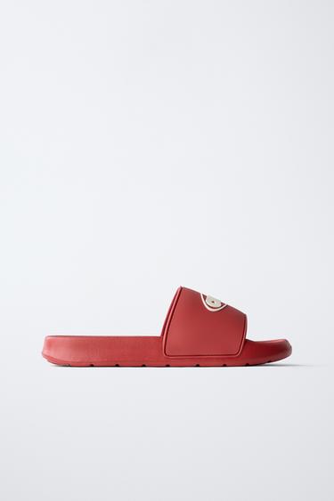 Zara POOL SLIDES - Red