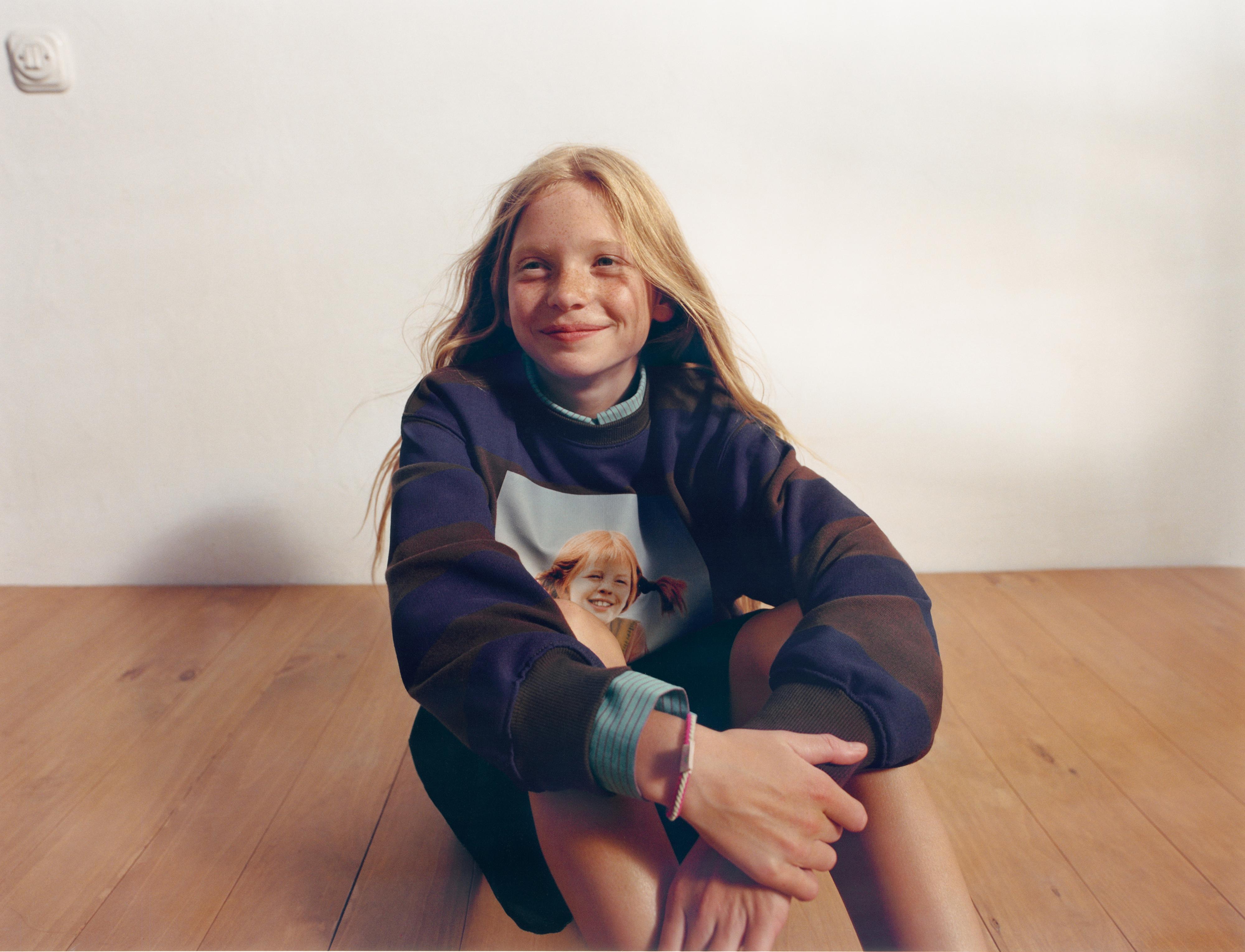 PIPPI LONGSTOCKING STRIPED SWEATSHIRT © ASTRID LINDGREN COMPANY — Brown