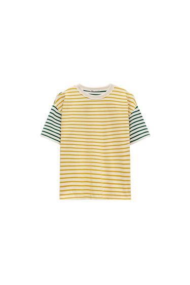 CONTRAST STRIPED T-SHIRT