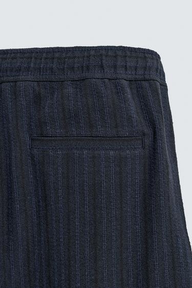 BERMUDA JACQUARD GÉOMÉTRIQUE - Bleu marine de Zara - Image 9