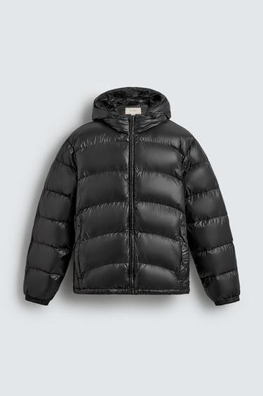 WATER-REPELLENT PUFFER JACKET (80% DOWN - 20% FEATHER) - Charcoal by Zara