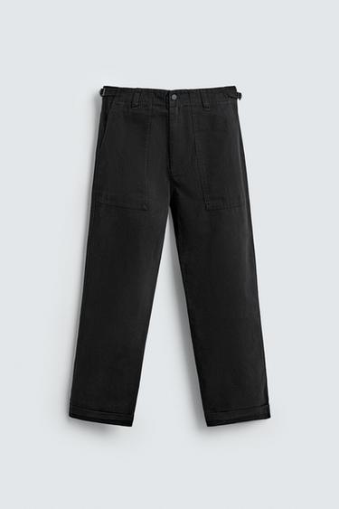 PANTALON STRAIGHT FIT TWILL - Noir délavé de Zara - Image 5