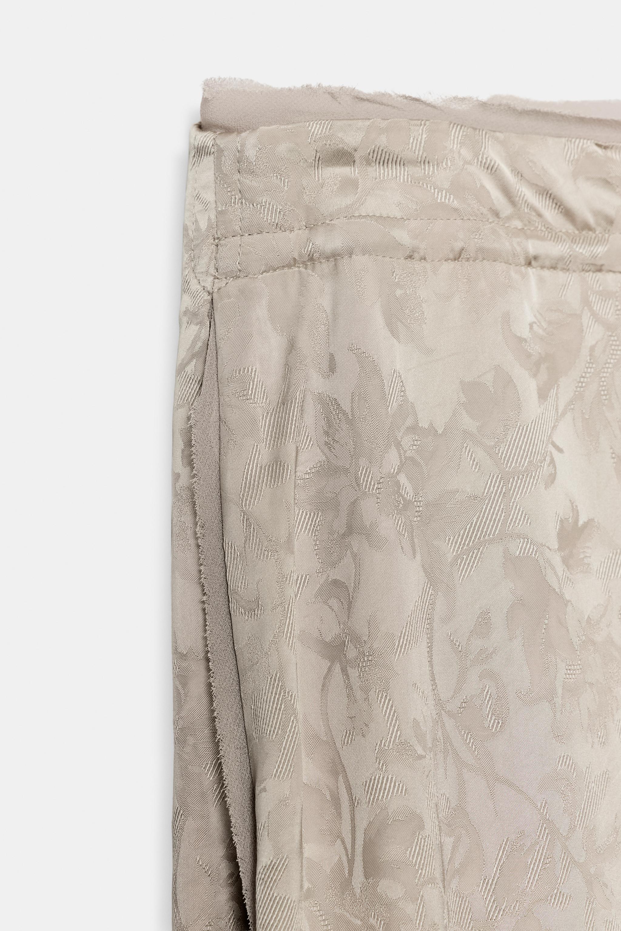 Женские брюки Zara ZW COLLECTION JACQUARD TROUSERS — фото 8