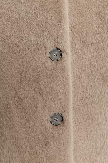 VESTE COURTE EFFET FOURRURE - Beige de Zara - Image 6