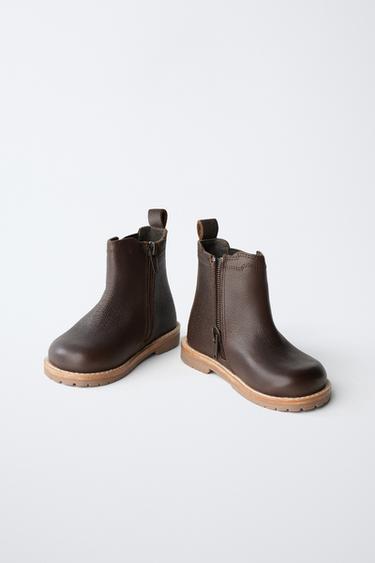 LEATHER CHELSEA BOOTS - Brown by Zara - Image 2