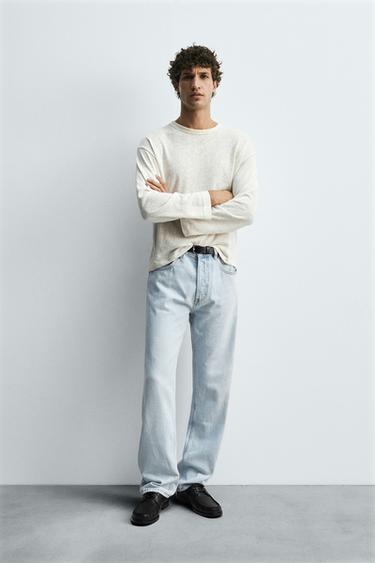 STRAIGHT FIT JEANS - Light blue by Zara