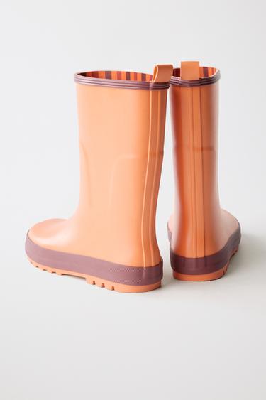 COLOUR BLOCK WELLIES - Orange by Zara - Image 7