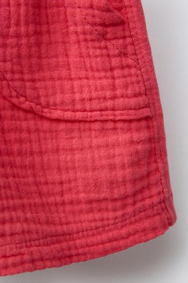 TEXTURED BERMUDA SHORTS - Red by Zara - Image 3