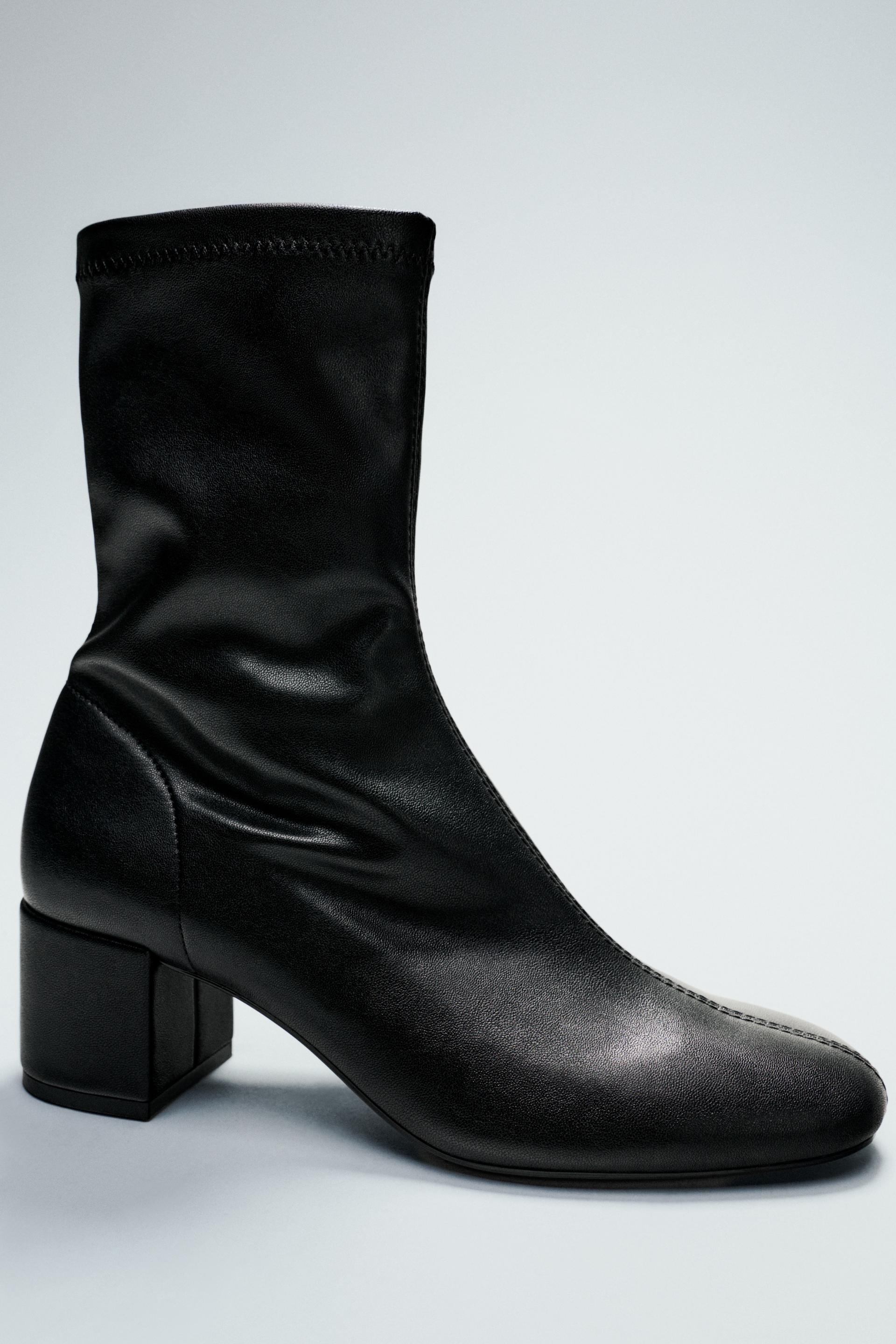 New Zara Leather Ankle purchases Boots