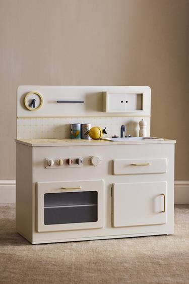 KIDS' WOODEN PLAY KITCHEN - Cream by Zara - Image 6
