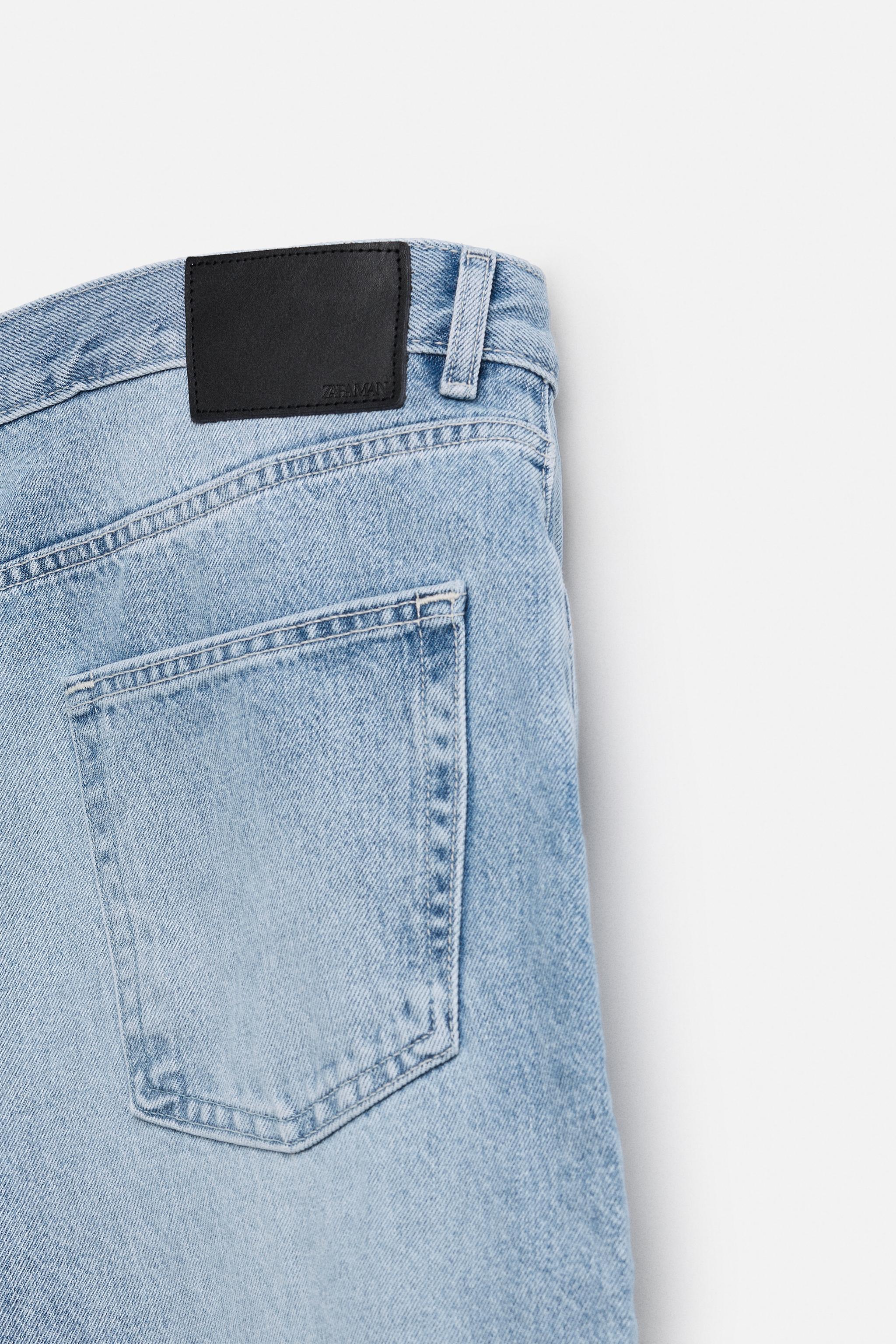 フレアフィットバギーデニムパンツ - ミディアムブルー | ZARA