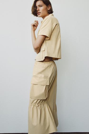 ZW COLLECTION SHIRT WITH POCKETS - Yellow by Zara - Image 5