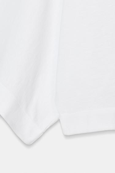 T-SHIRT LOOSE COTON - Blanc de Zara - Image 6