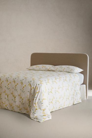 MIMOSA PRINT SATEEN DUVET COVER - Oyster-white by Zara - Image 1