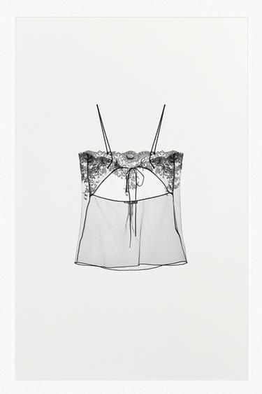LIMITED EDITION EMBROIDERED TOP - Black by Zara