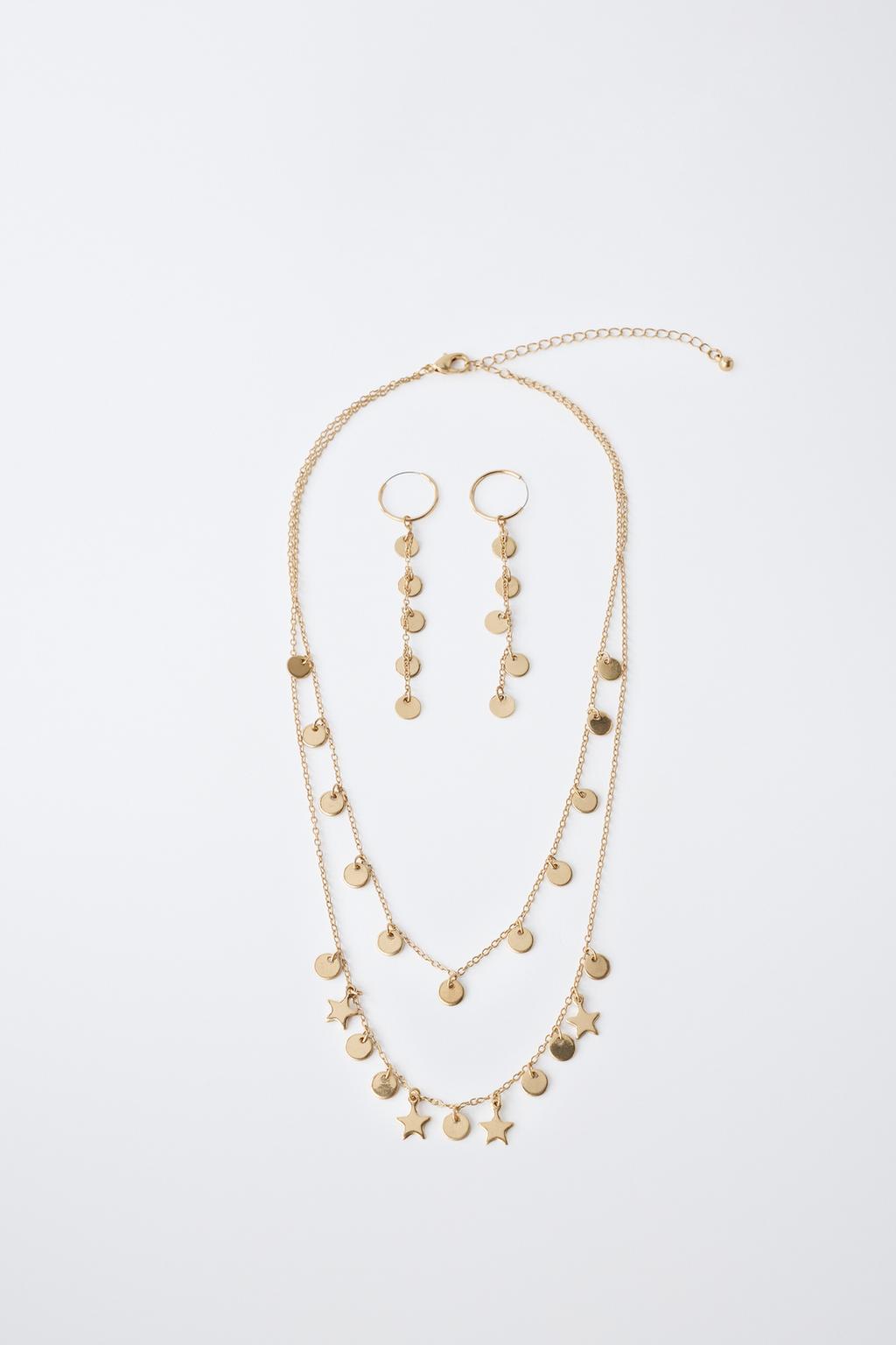 NECKLACE AND DISC EARRINGS PACK